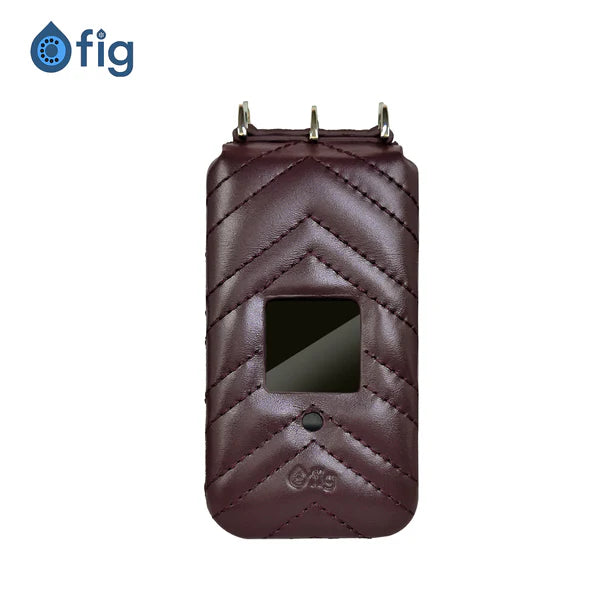 Fig II Genuine Black Leather Crossbody Case (with strap)