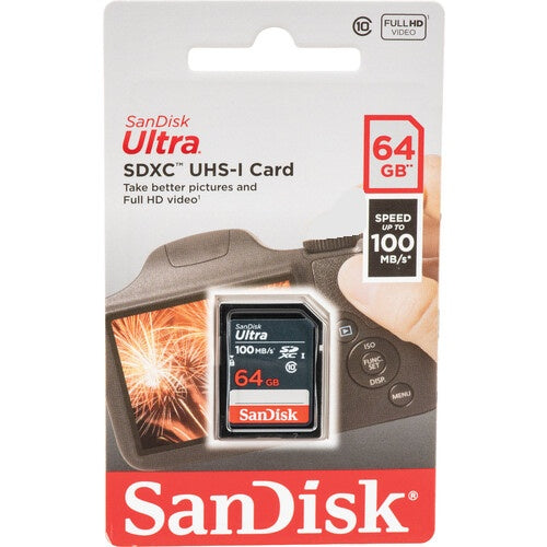 SanDisk 64GB Ultra 100 MB UHS-I SDXC Memory Card