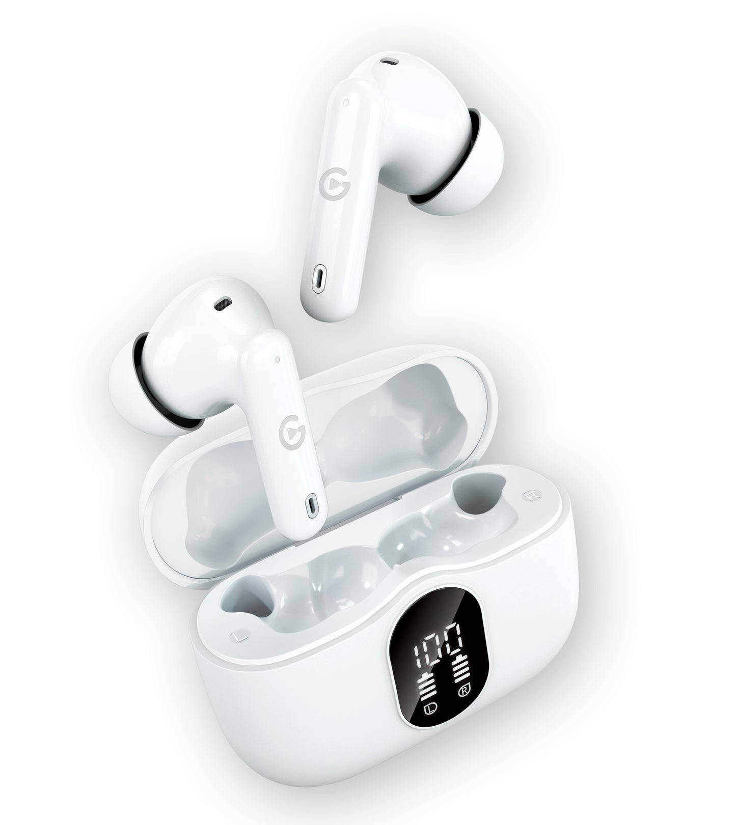 USG - Vibes Wireless Bluetooth Earbuds with ANC/ENC -White