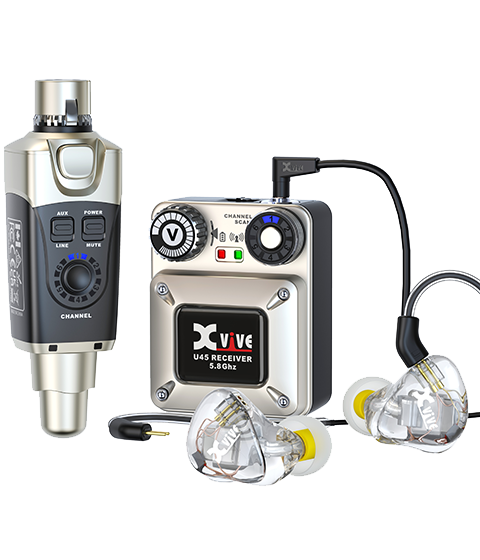 Xvive - U45 In-Ear Monitor Wireless System IEM wireless system and In ear buds