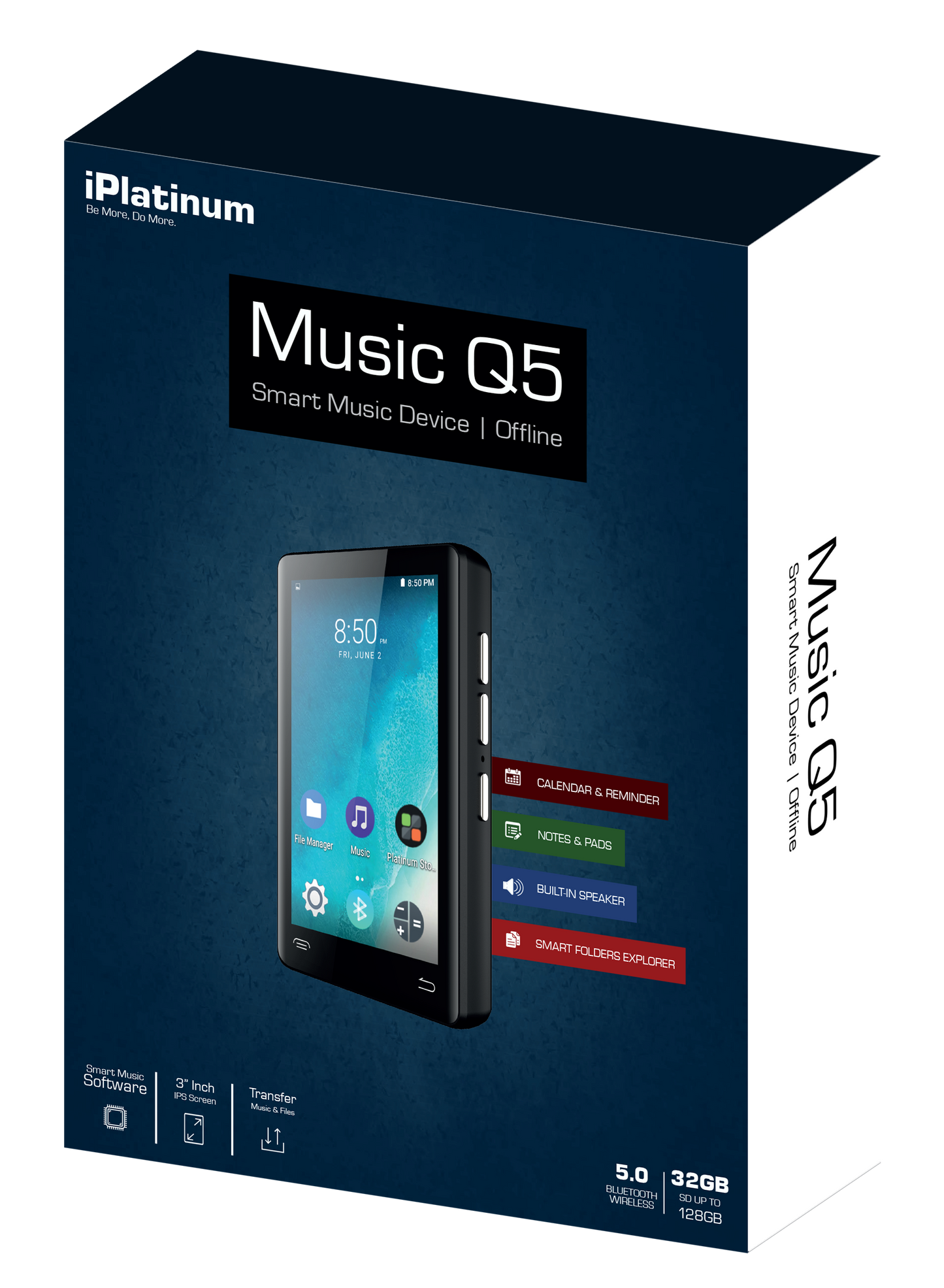 IPLANTINUM MUSIC Q5 MP3 PLAYER - 32GB