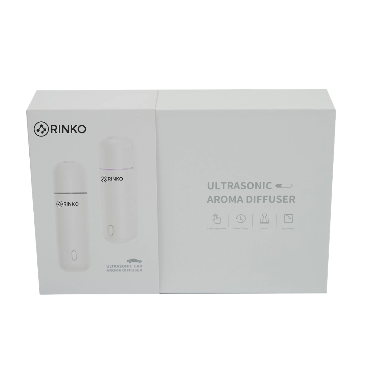 RINKO Ultrasonic Car Aroma Diffuser with smart timing and car clip features
