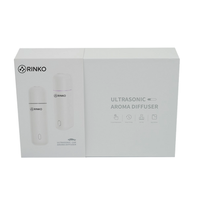 RINKO Ultrasonic Car Aroma Diffuser with smart timing and car clip features