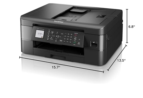 Brother MFC-J1010DW Wireless Color Inkjet All-in-One Printer, Duplex Printing, Mobile & Cloud Print, Compact Design, 1.8" Color Display, Works with Alexa