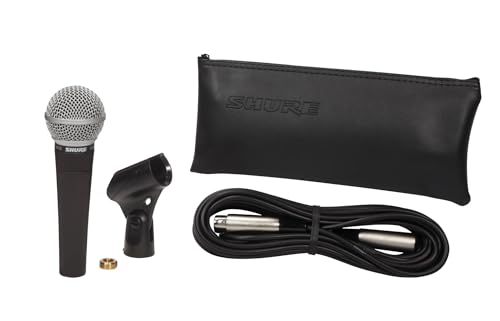 Shure SM58 Professional XLR Dynamic Vocal Microphone – Cardioid Mic for Live Performance, Studio Recording, Podcasting & Broadcasting (SM58-LC)