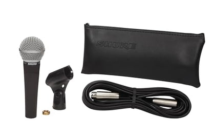 Shure SM58 Professional XLR Dynamic Vocal Microphone – Cardioid Mic for Live Performance, Studio Recording, Podcasting & Broadcasting (SM58-LC)
