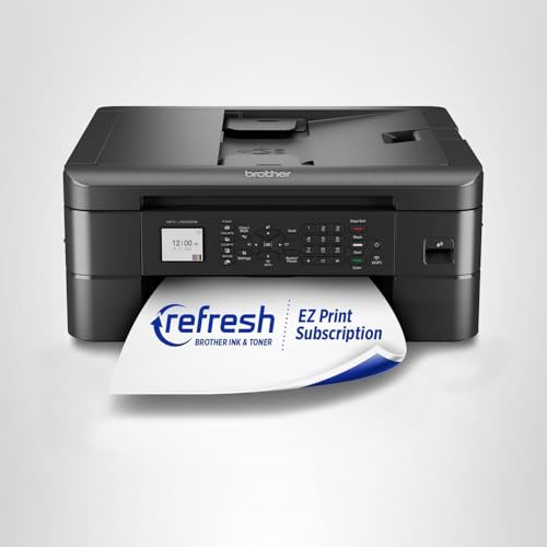 Brother MFC-J1010DW Wireless Color Inkjet All-in-One Printer, Duplex Printing, Mobile & Cloud Print, Compact Design, 1.8" Color Display, Works with Alexa
