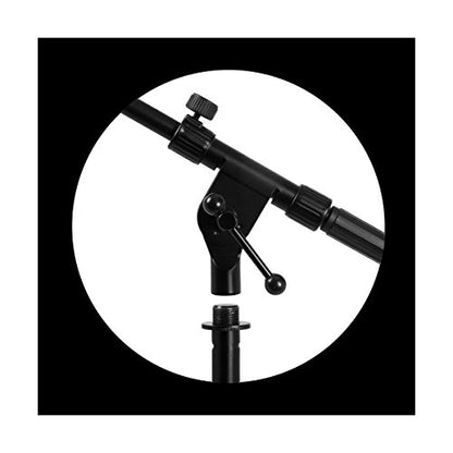 On-Stage MSP7706 Euro Boom 6 Mic Stands w/Travel Bag (For Vocal and Instrument Microphones, Height-Adjustable, Rugged, Lightweight, Steel, Standard Threading, Folding Tripod, Durable, Black)