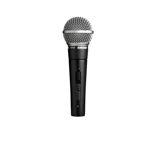 Shure SM58S Dynamic Vocal Microphone with On/Off Switch, Cardioid Pattern, Built-in Pop Filter, for Live & Studio Performance Mic for Singers, Speakers & Stage Use, Black