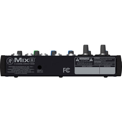 Mackie Mix Series Mix8 8-Channel Mixer, Black