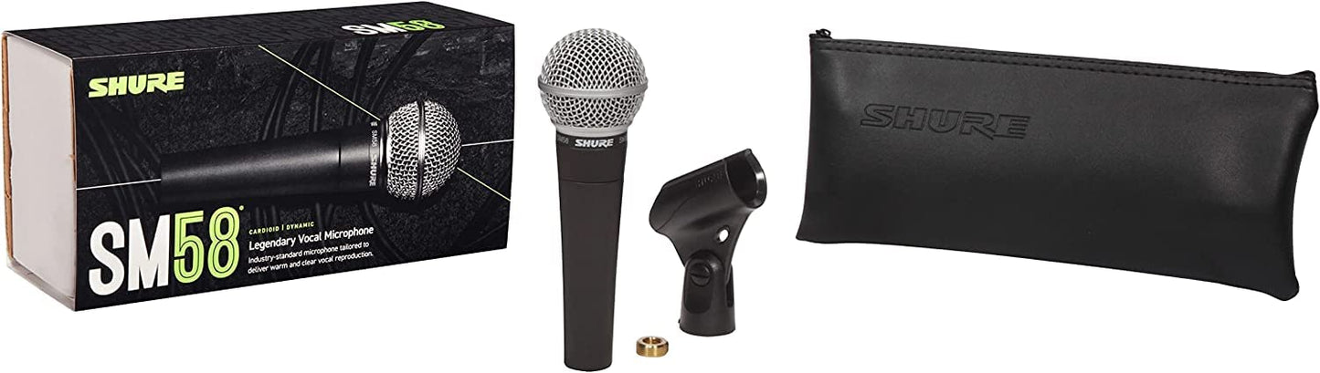 Shure SM58 Professional XLR Dynamic Vocal Microphone – Cardioid Mic for Live Performance, Studio Recording, Podcasting & Broadcasting (SM58-LC)