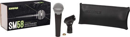 Shure SM58 Professional XLR Dynamic Vocal Microphone – Cardioid Mic for Live Performance, Studio Recording, Podcasting & Broadcasting (SM58-LC)