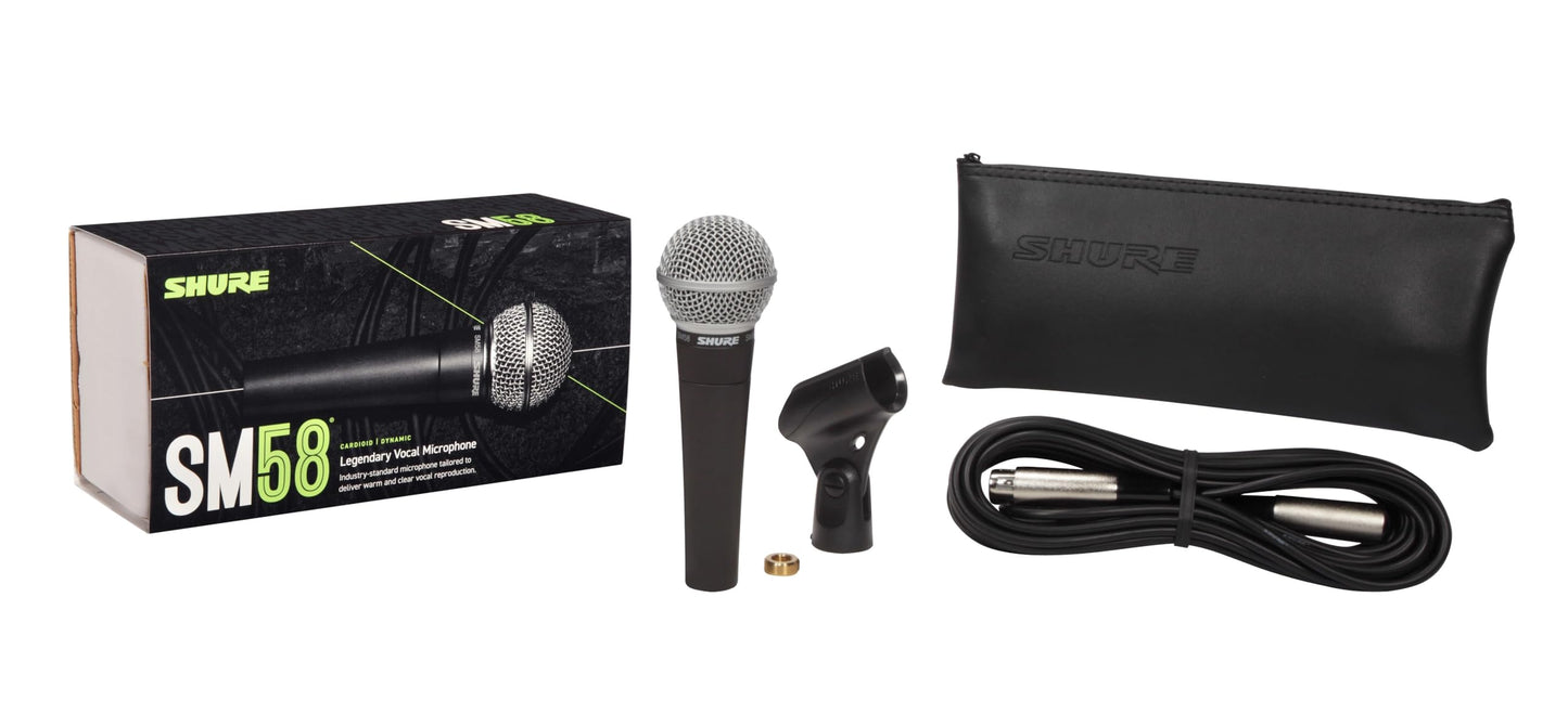 Shure SM58 Professional XLR Dynamic Vocal Microphone – Cardioid Mic for Live Performance, Studio Recording, Podcasting & Broadcasting (SM58-LC)