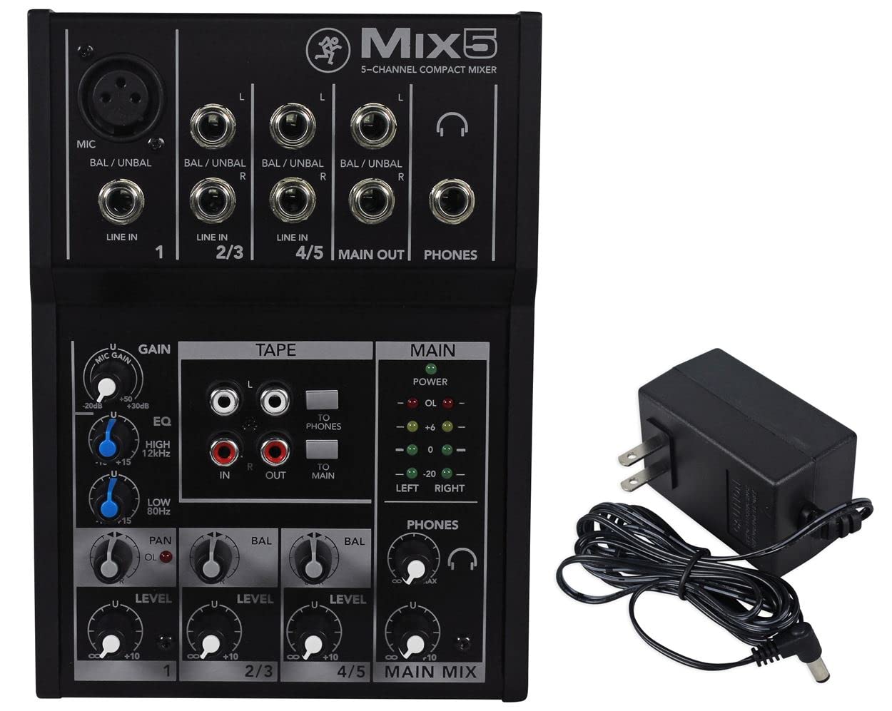 Mackie Mix Series Mix8 8-Channel Mixer, Black
