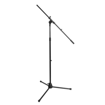 On-Stage MSP7706 Euro Boom 6 Mic Stands w/Travel Bag (For Vocal and Instrument Microphones, Height-Adjustable, Rugged, Lightweight, Steel, Standard Threading, Folding Tripod, Durable, Black)