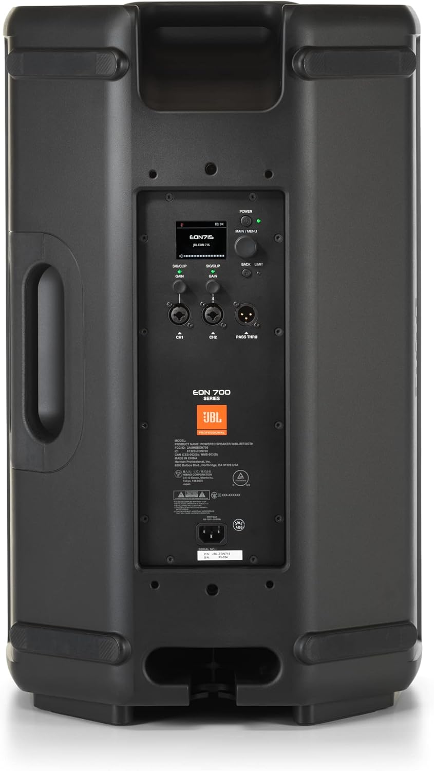 JBL Professional EON715 Powered PA Speaker, Portable Loudspeaker with Bluetooth, 15 inch, 300 Watt, Wired Electric, Black