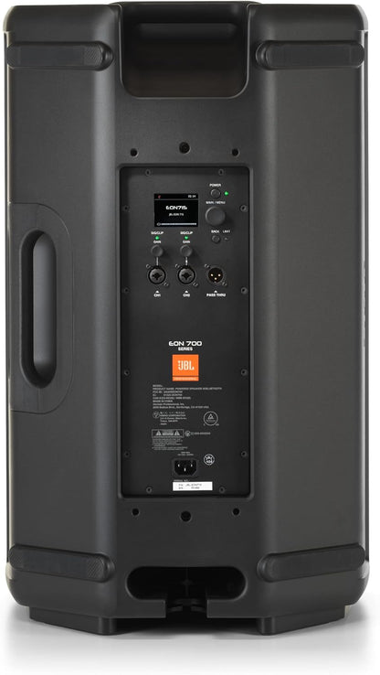 JBL Professional EON715 Powered PA Speaker, Portable Loudspeaker with Bluetooth, 15 inch, 300 Watt, Wired Electric, Black