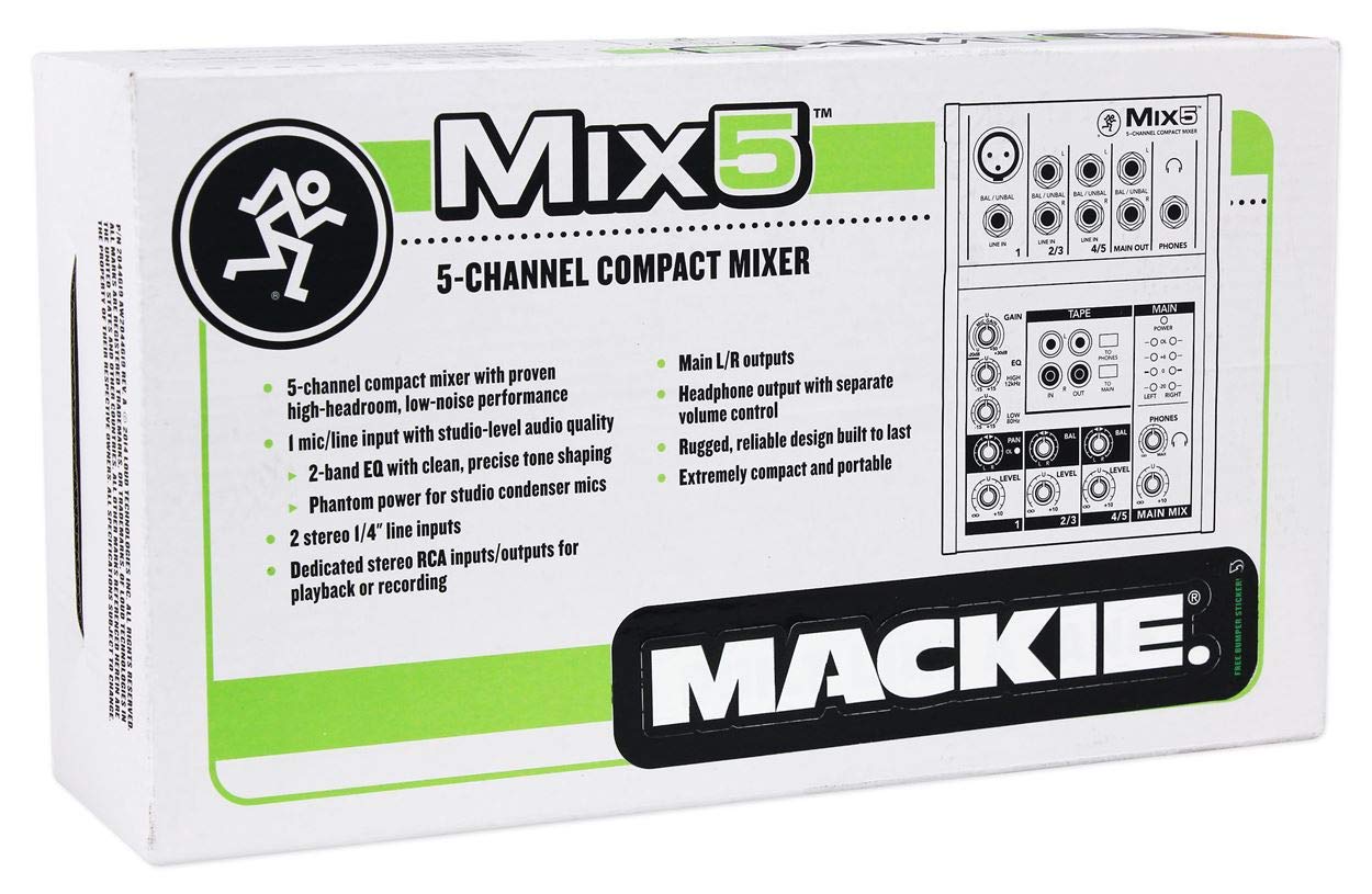 Mackie Mix Series Mix8 8-Channel Mixer, Black