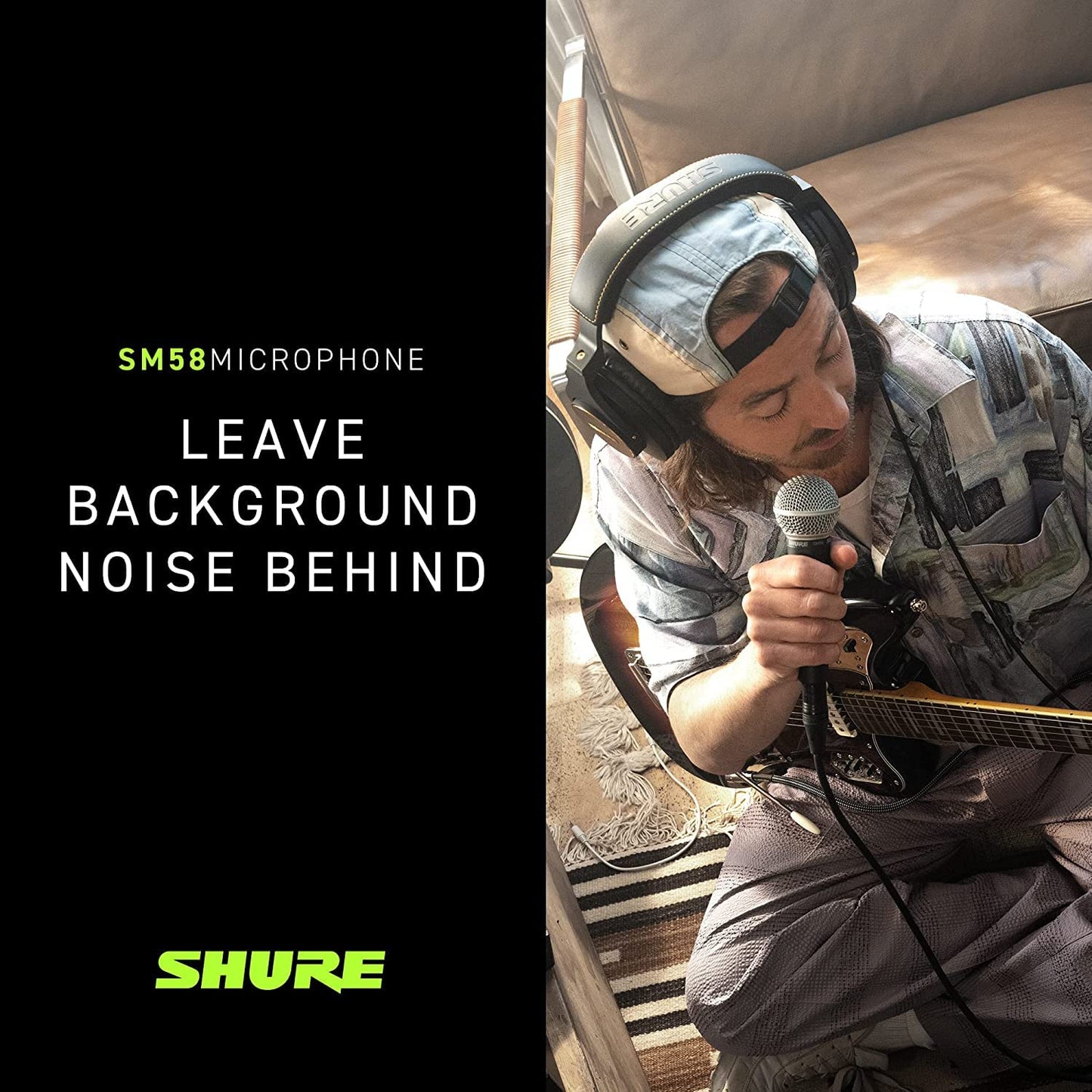 Shure SM58 Professional XLR Dynamic Vocal Microphone – Cardioid Mic for Live Performance, Studio Recording, Podcasting & Broadcasting (SM58-LC)