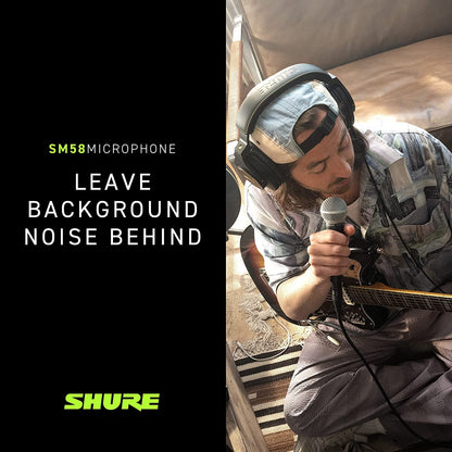 Shure SM58 Professional XLR Dynamic Vocal Microphone – Cardioid Mic for Live Performance, Studio Recording, Podcasting & Broadcasting (SM58-LC)