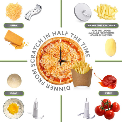 Braun 12 Cup Food Processor, Ultra Quiet and Powerful Motor, Includes 9 Attachments, Blades, Chopper, Citrus Juicer | Made in Europe With German Engineering