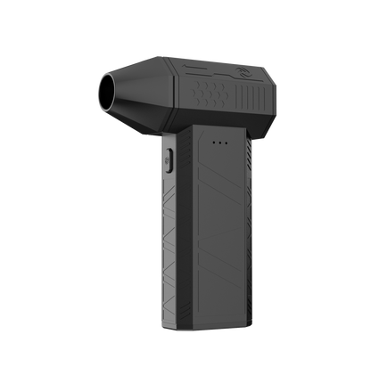 Compact black portable air blower with sleek design and textured grip for easy handling