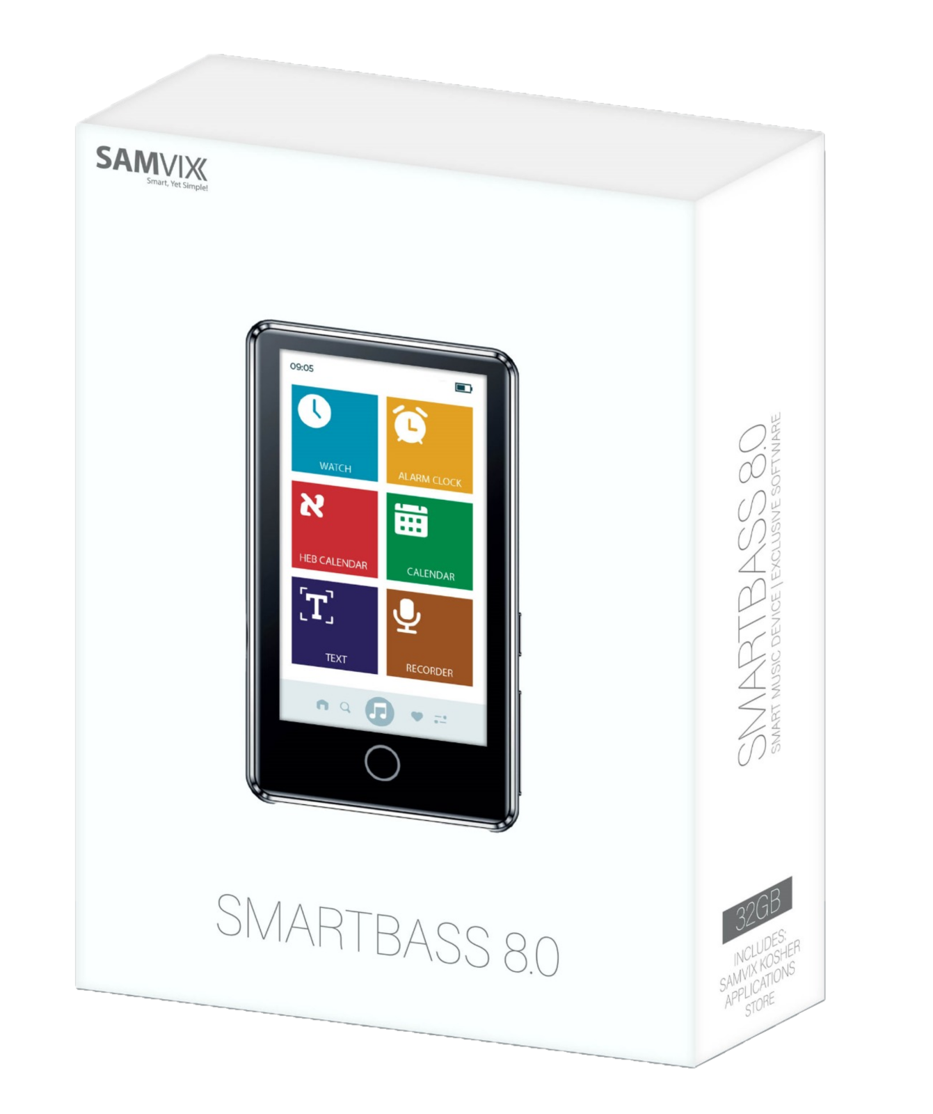 SAMVIX SMARTBASS 8.0 -  MP3 PLAYER - 32GB