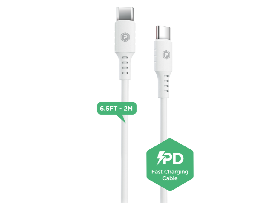 PowerPeak ECONOMY - ULTRAFAST 30W PPS High Speed USB C Wall Charger with Type C 6 ft cable -White