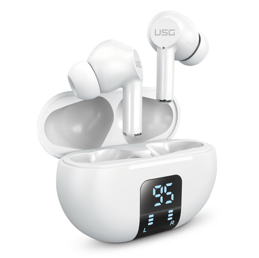 USG - Airo True Wireless Bluetooth Earbuds with ENC  - White