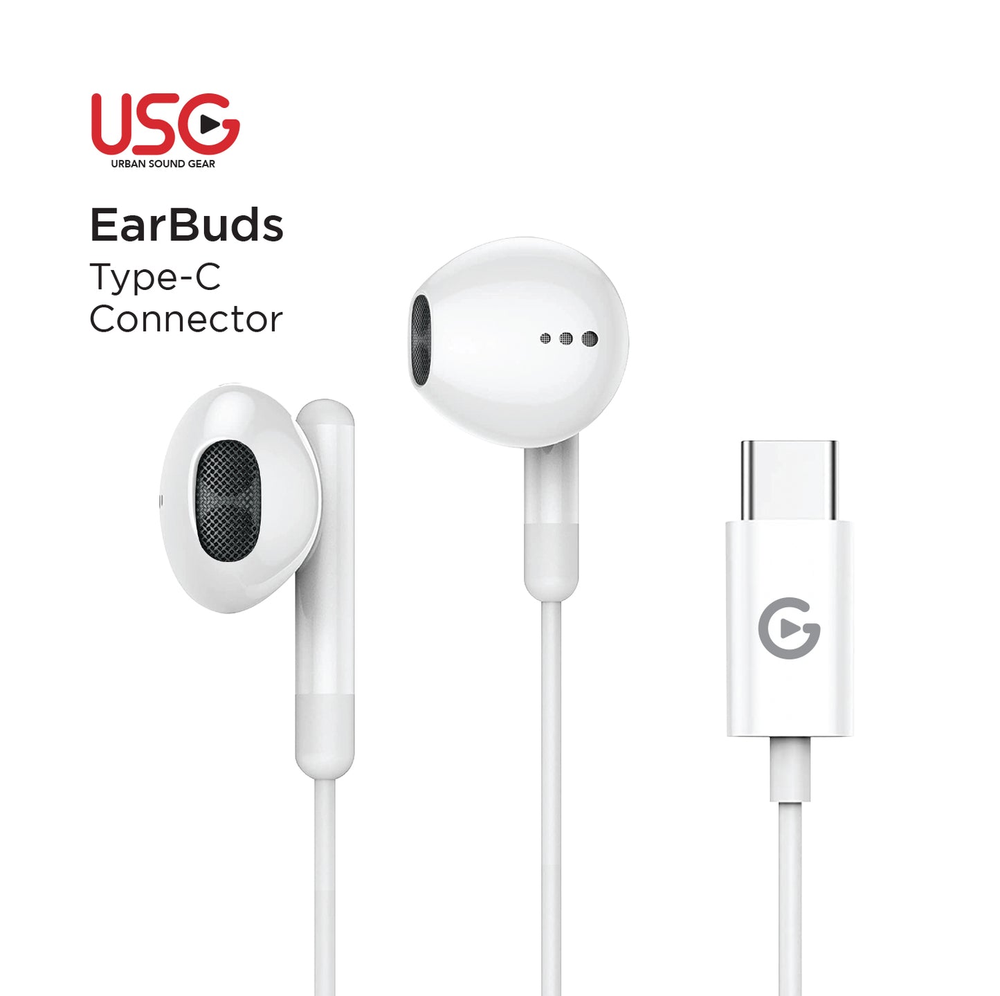 Urban Sound Gear Type C Headphone - White