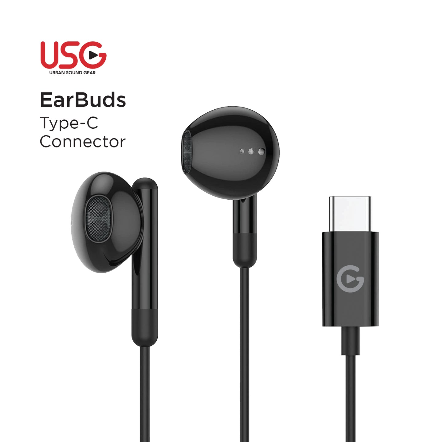 Urban Sound Gear Type C Headphone - Black