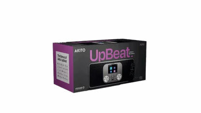 Akito UpBeat premium electronic device box with sleek design and digital display