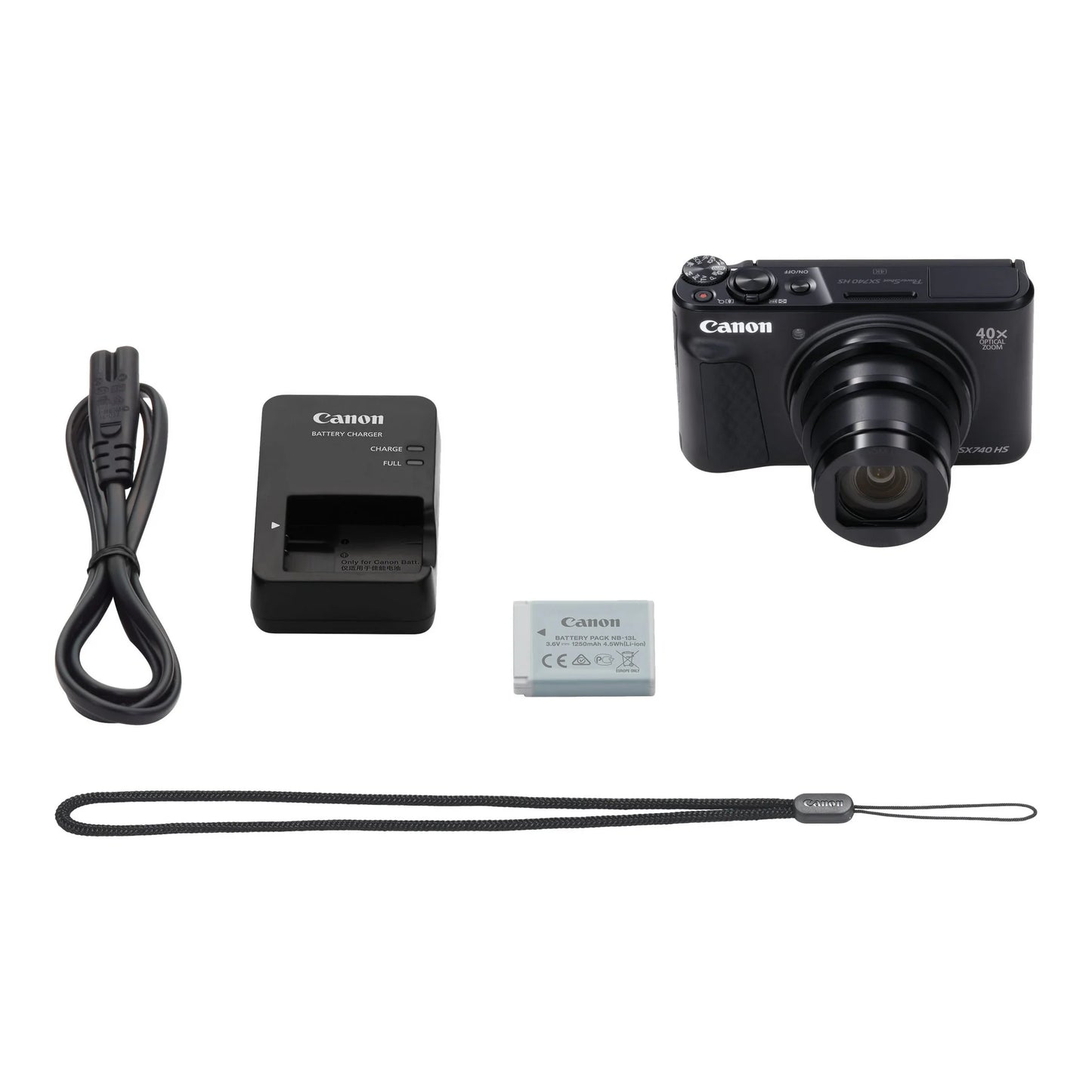 Canon PowerShot SX740 HS Digital Camera - Black