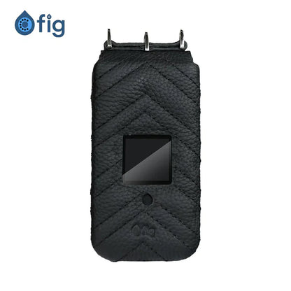 Fig II Genuine Black Leather Crossbody Case (with strap)