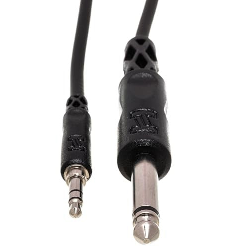 Hosa 3.5 Millimeters TRS to 1/4 Inches TS Mono Interconnect Cable - 5 Feet From